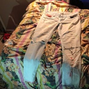 Custom light washed jeans